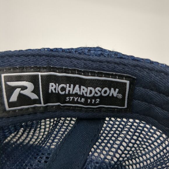 Dillabaugh's Commercial Flooring Snapback Trucker Hat Blue OS Mesh Richardson - Picture 8 of 9